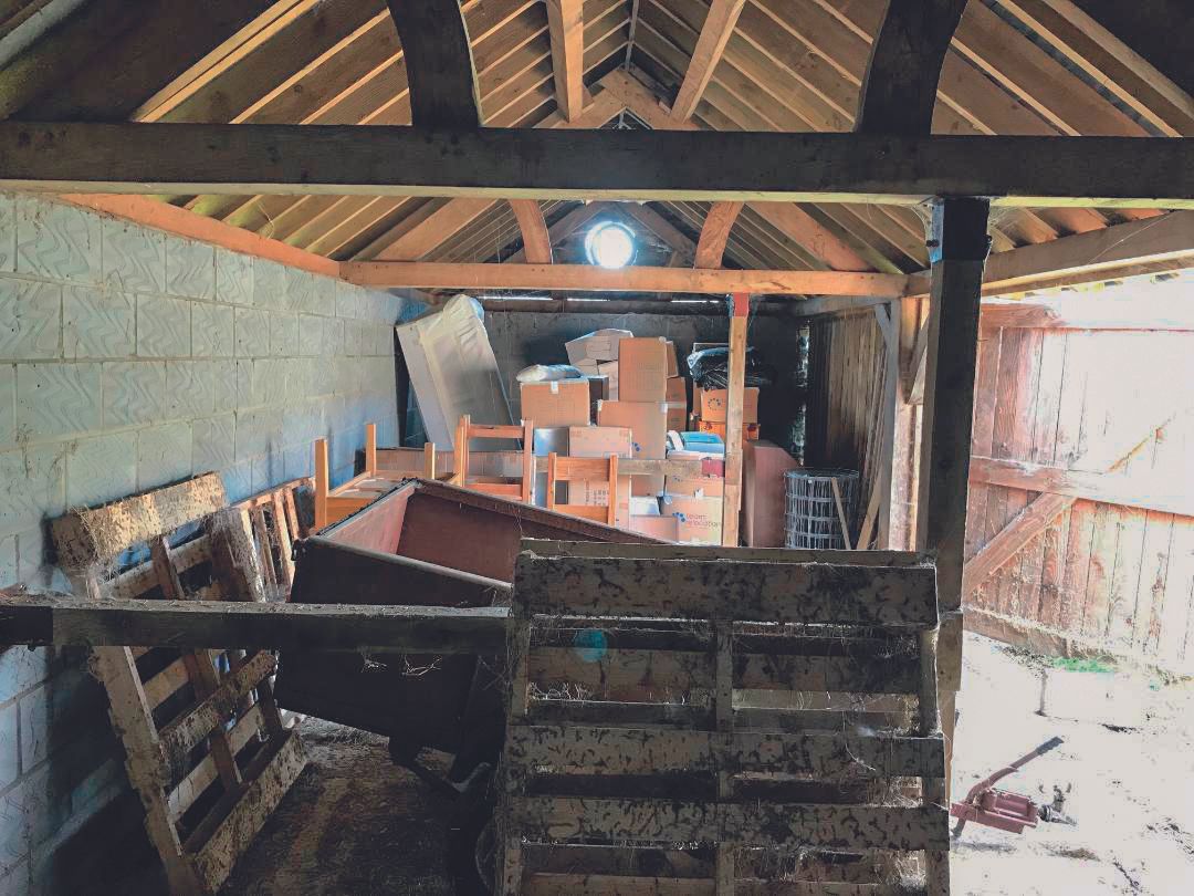 before shot of barn conversion