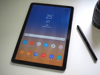 Samsung Galaxy Tab S4 with S Pen on Table