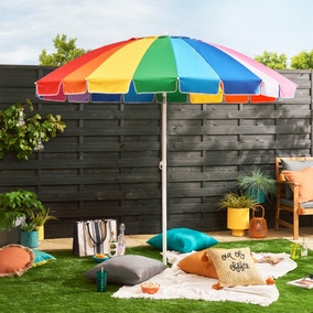 2.5m Rainbow Tilt Beach Parasol