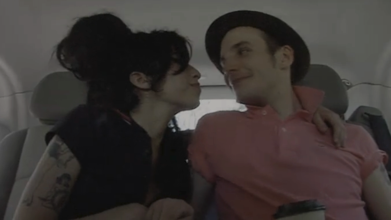 Amy Winehouse and Blake Fielder kissing in footage from 2015 Amy documentary