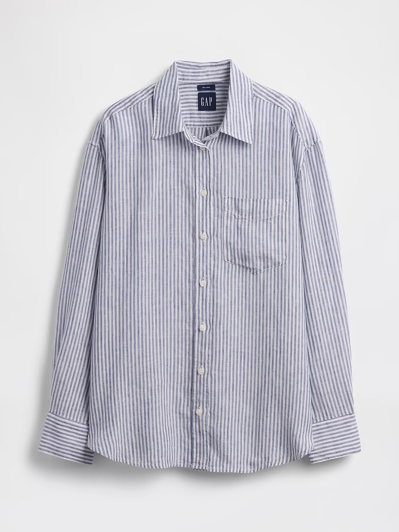 Gap, 100% Linen Oversized Shirt