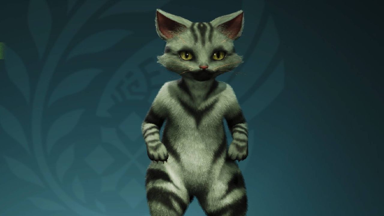 Cheshire Cat Palico in Monster Hunter Wilds