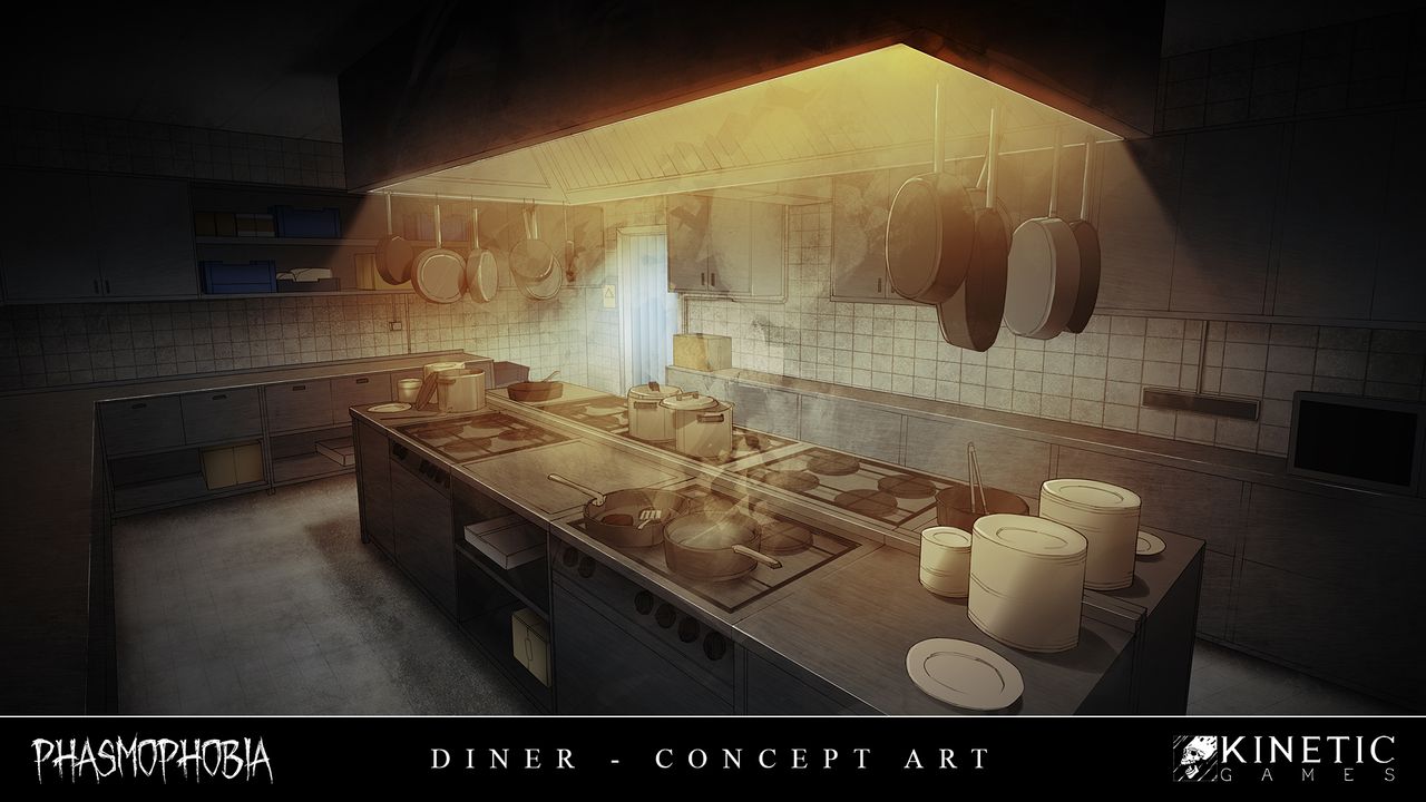 The new Phasmophobia map, Nell's Diner