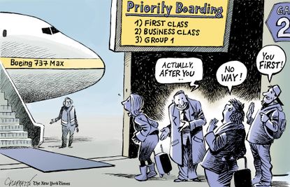 Editorial Cartoon U.S. Boeing 737 Max boarding safety concerns
