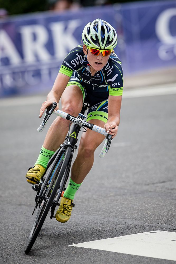Lauren Stephens (TIBCO) goes solo off the front