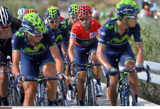 Race leader Alejandro Valverde (Movistar)