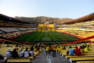 General view of Estadio Monumental Isidro Romero Carbo before a match between Ecuador and Bolivia as part of South American Qualifiers for Qatar 2022 on October 07, 2021 in Guayaquil, Ecuador.