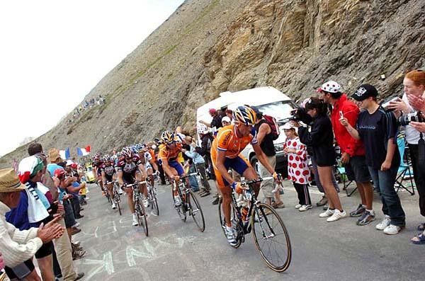 Rabobank led CSC up the hill.