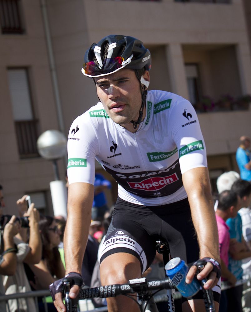 Tom Dumoulin at the start of the Vuelta's stage 15.