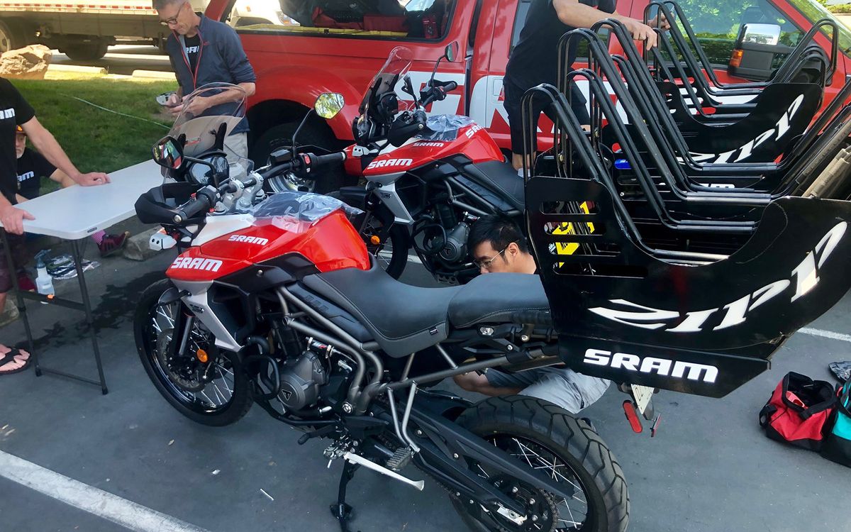 SRAM and Zipp provides the neutral service at the race