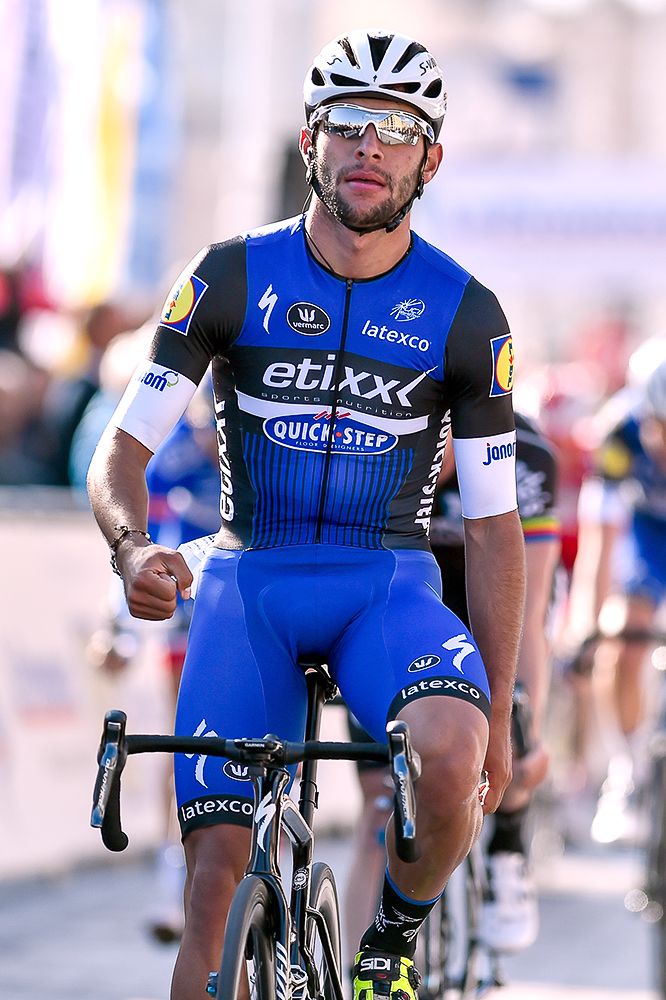 Fernando Gaviria crosses the line to win the final stage at Tour la Provence