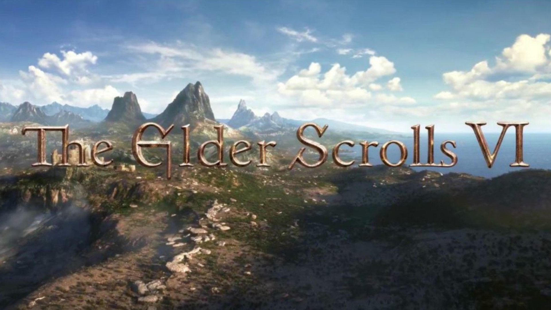 Zrzut ekranu przedstawiający zwiastun nadchodzącej gry na PC, The Elder Scrolls 6.