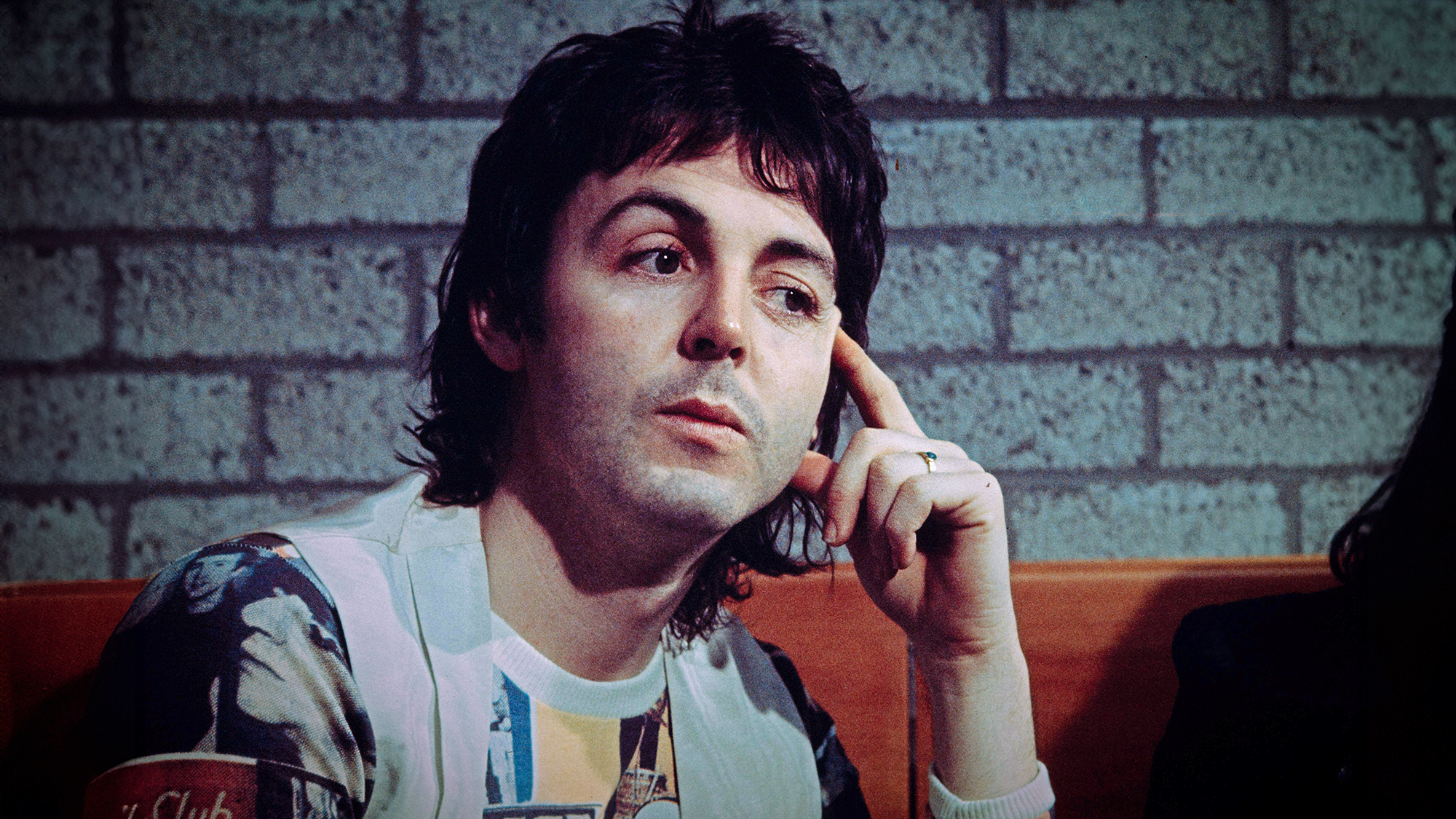 Paul McCartney from Wings posed backstage at Ahoy in Rotterdam, Netherlands on March 25 1976