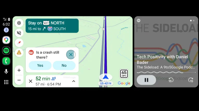 Google Maps on Android Auto