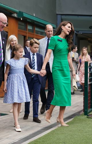 Kate continued her theme of green for the Wimbledon final