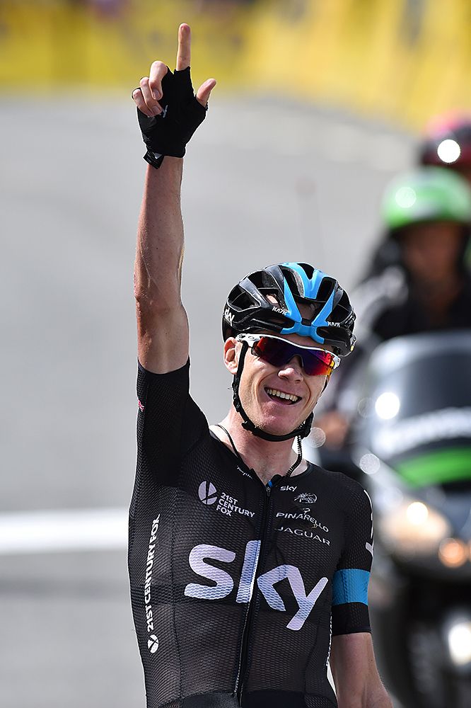 Chris Froome (Team Sky) happy with his solo stage 7 victory