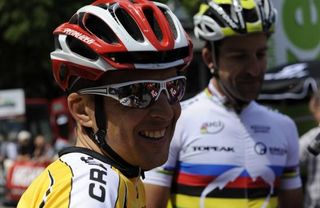 Racer leader Christoph Sauser (Specialized) stays in yellow.