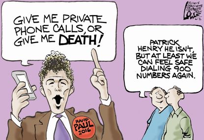 Political cartoon U.S. Rand Paul Patriot Act