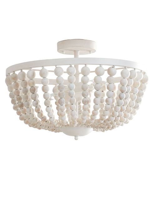 Naturalist Wood Ball Flush Mount (18")