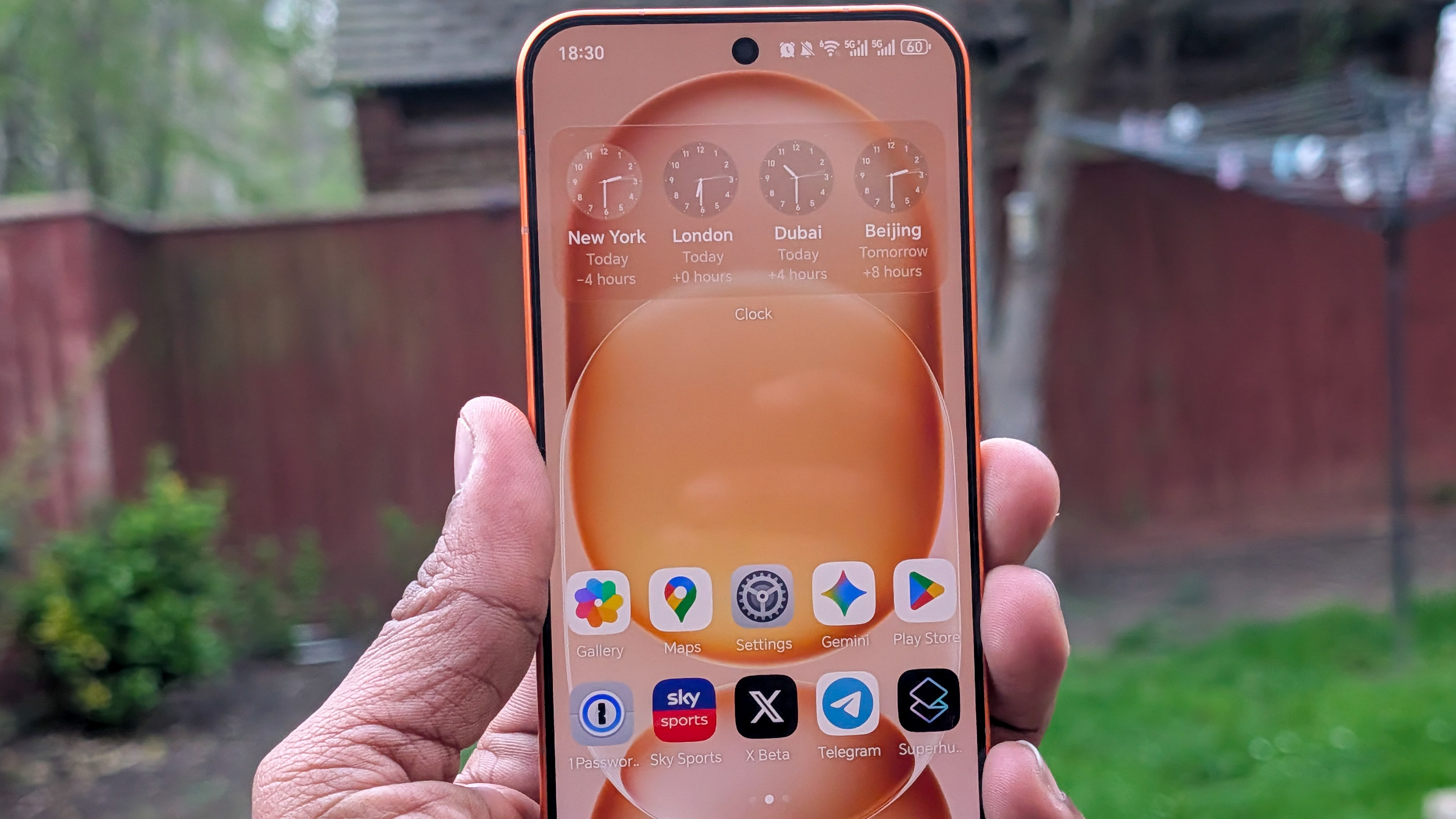Honor Magic 8 Pro Air in Orange in the hand