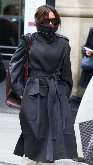 Victoria Beckham is seen on November 13, 2024 in Paris, France