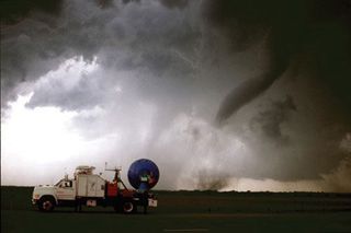 Doppler on Wheels caught dozens of tornadoes in 2004, including this one on May 12 near Attica, Kan.