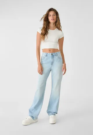 Gerade Jeans mit mittlerer Taille