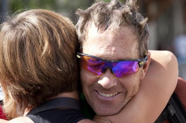 Congratulations were offered after the finish of the final stage