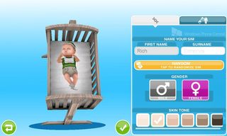 The Sims FreePlay for Windows Phone 8 baby