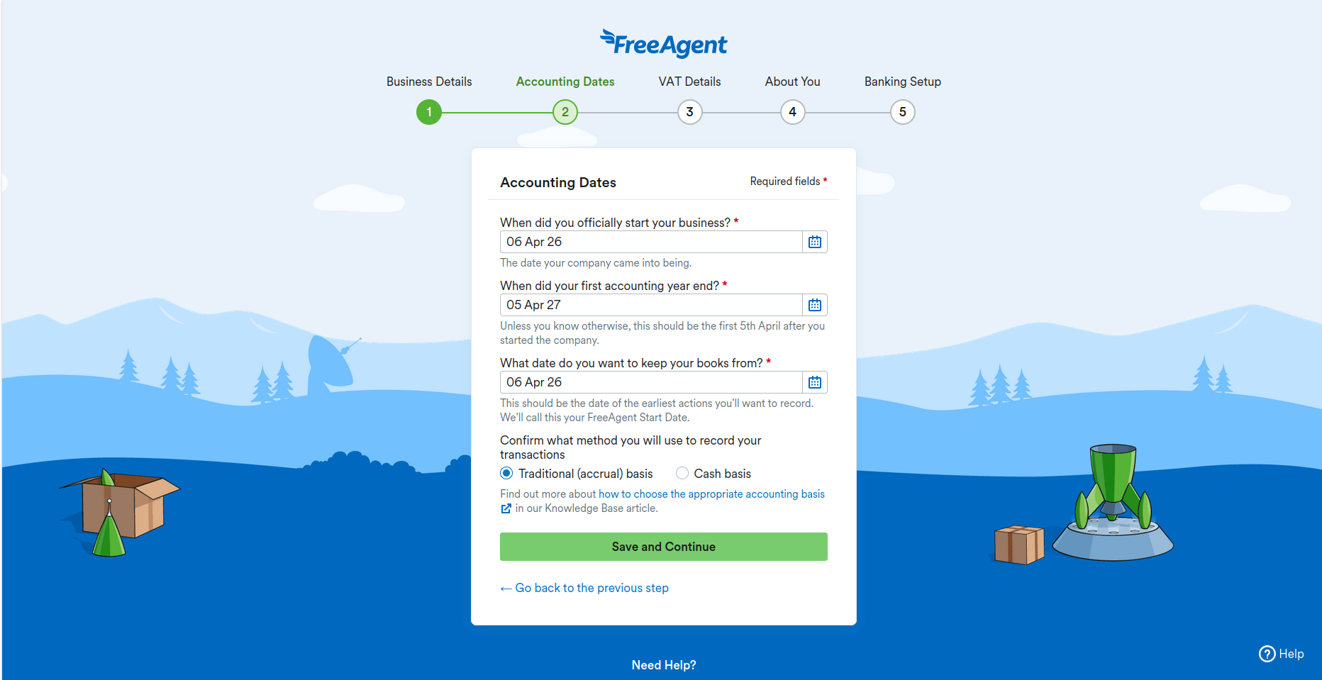 Screenshot of FreeAgent's MTD software