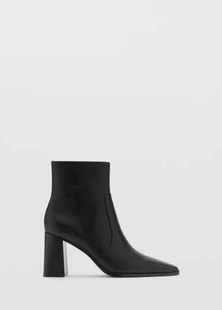 Heeled Leather Ankle Boots - Women | Mango United Kingdom