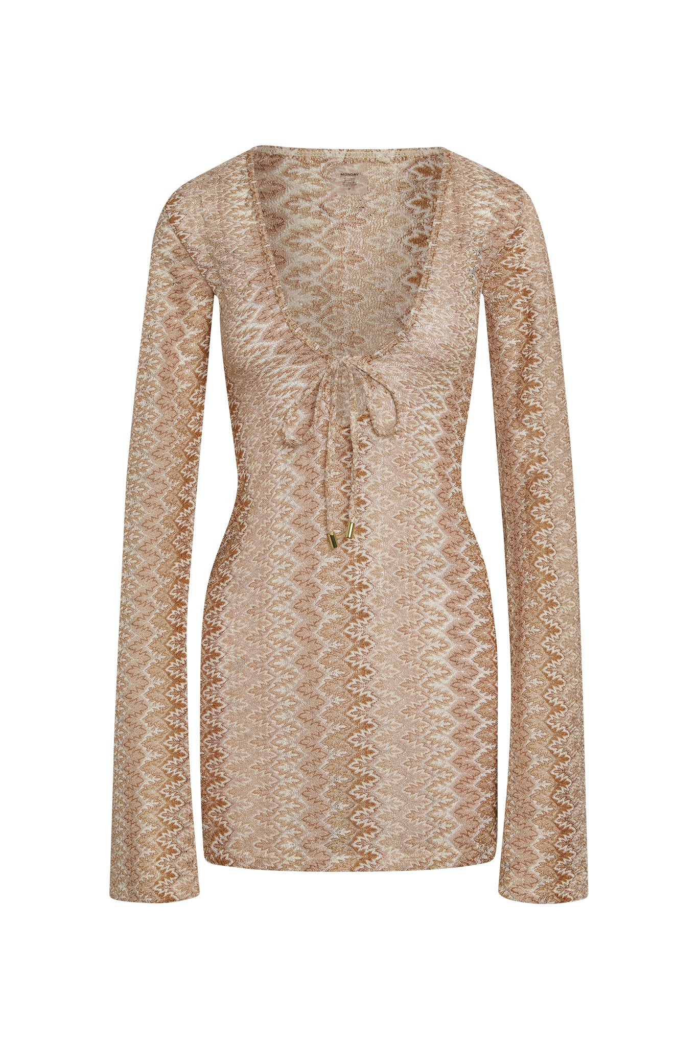 Montego Mini Tie Dress - Porto Cervo Gold - Porto Cervo Gold / P