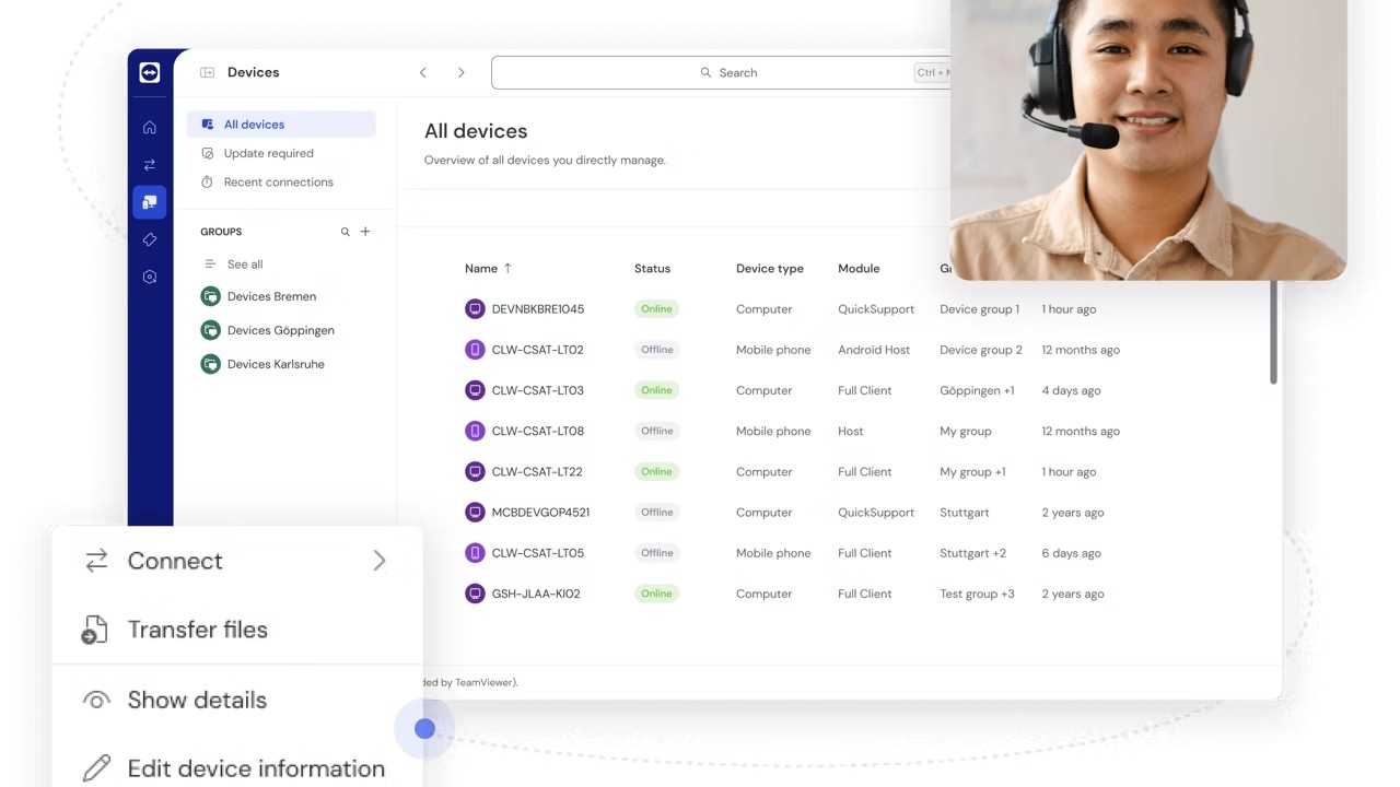 TeamViewer device management