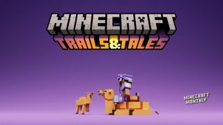 Trailer screenshot from the Minecraft 1.20 "Trails & Tales" update announcement.