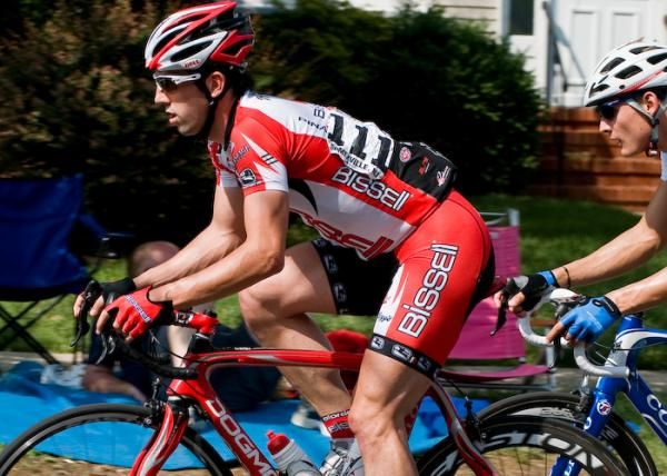 Third place finisher Eric Young (Bissell Pro Cycling) in the break