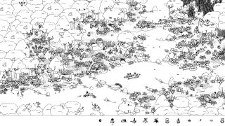 A river runs through a crowded jungle