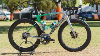 Former world champion Peter Sagan will ride an alloy Specialized Allez Sprint Disc at the Tour Down Under