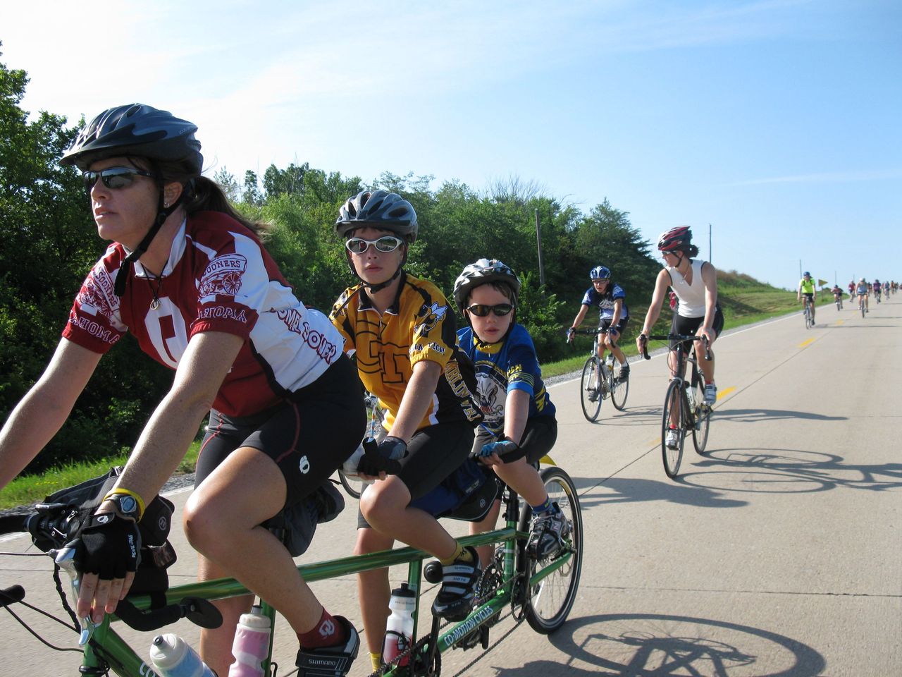 Nancy Garrison takes the lead on triple at RAGBRAI with sons Ian and Michael