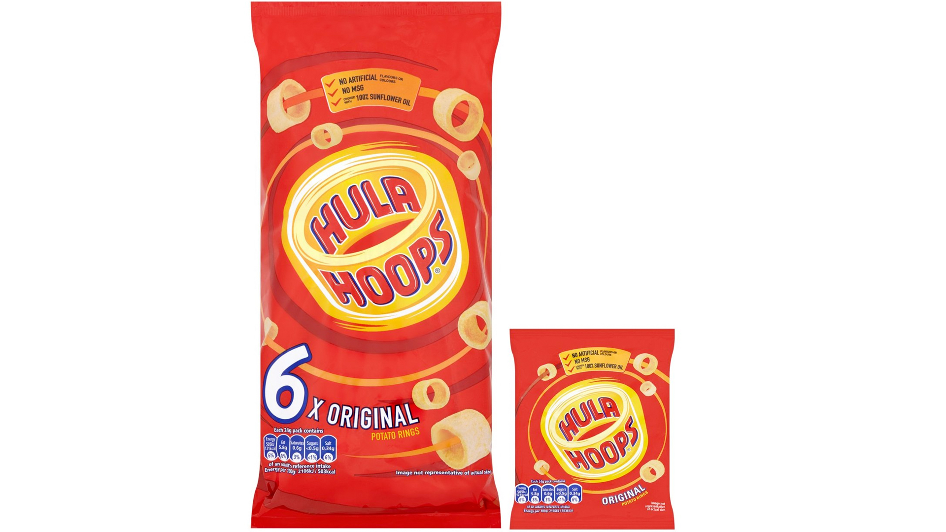 A 6 pack of hula hoops