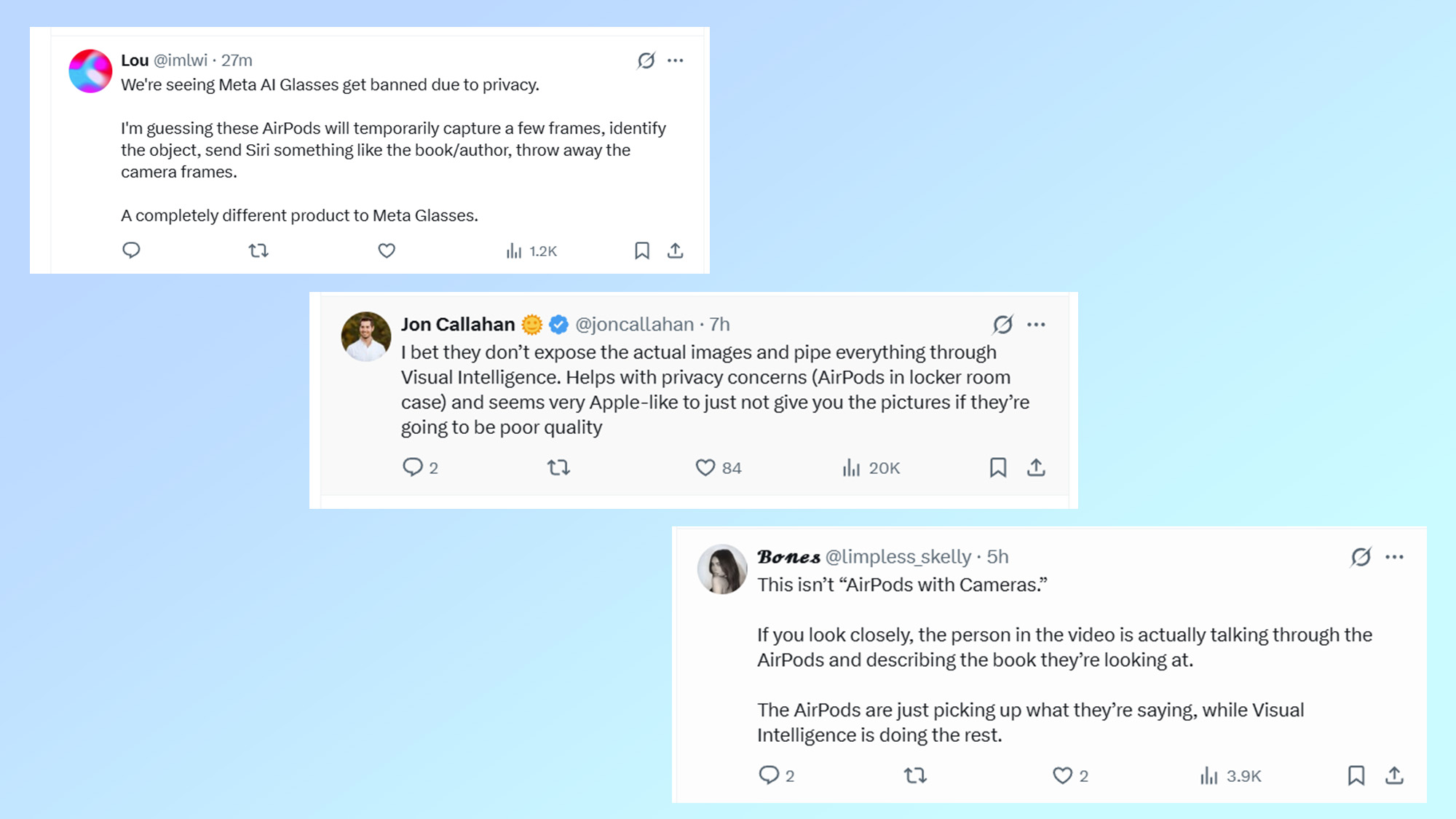 AirPods with cameras discussion on social media