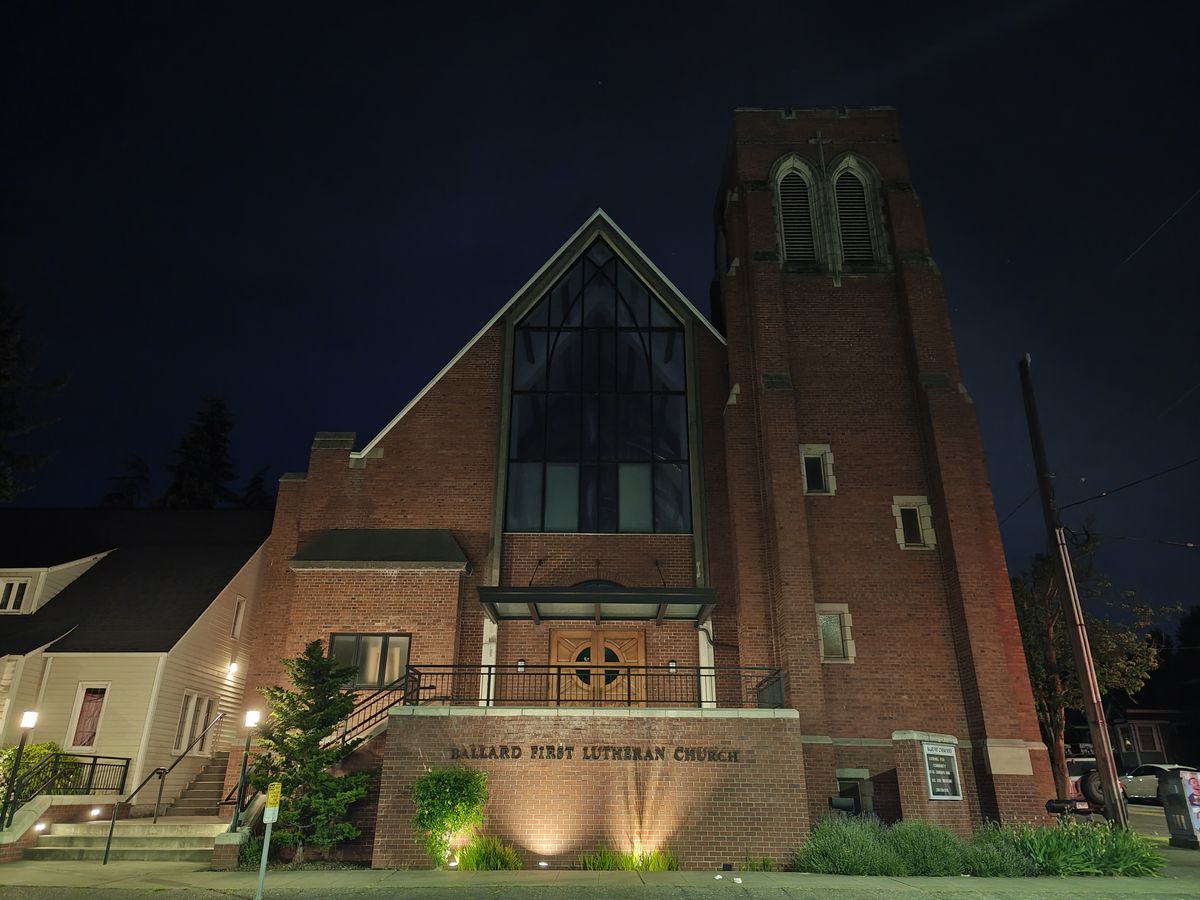 A church at night