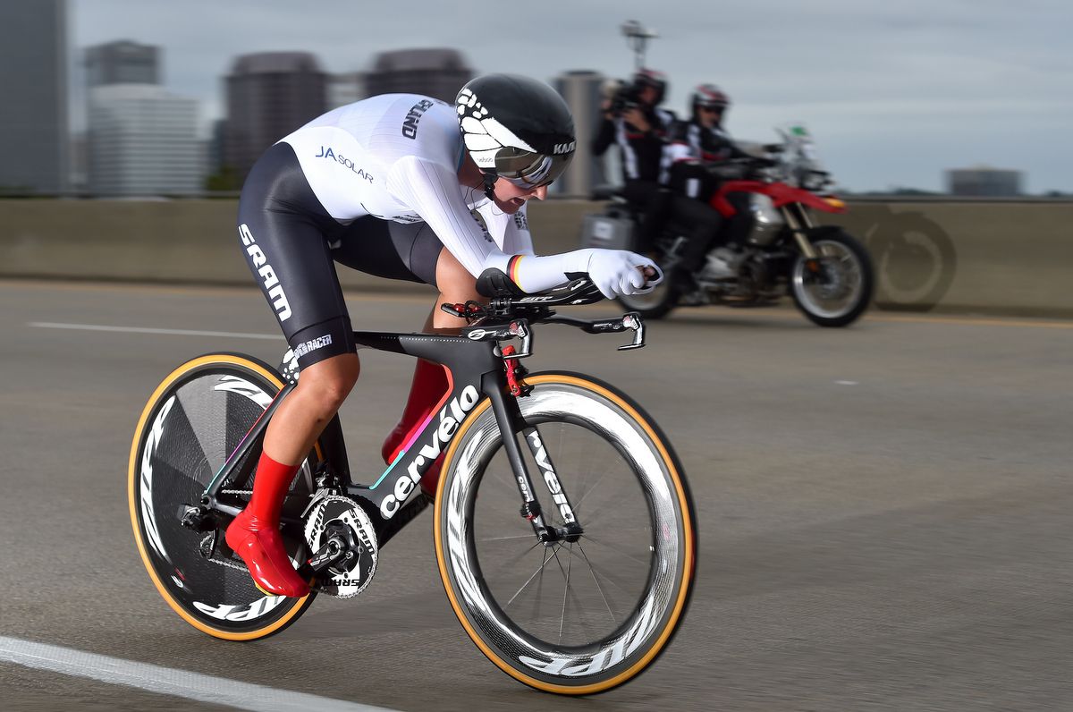 Defending champion Lisa Brennauer (Germany) could only manage third in the time trial