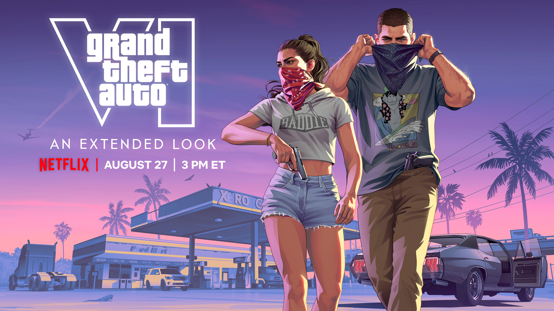 GTA 6 extended look artwork for trailer 3 on August 27