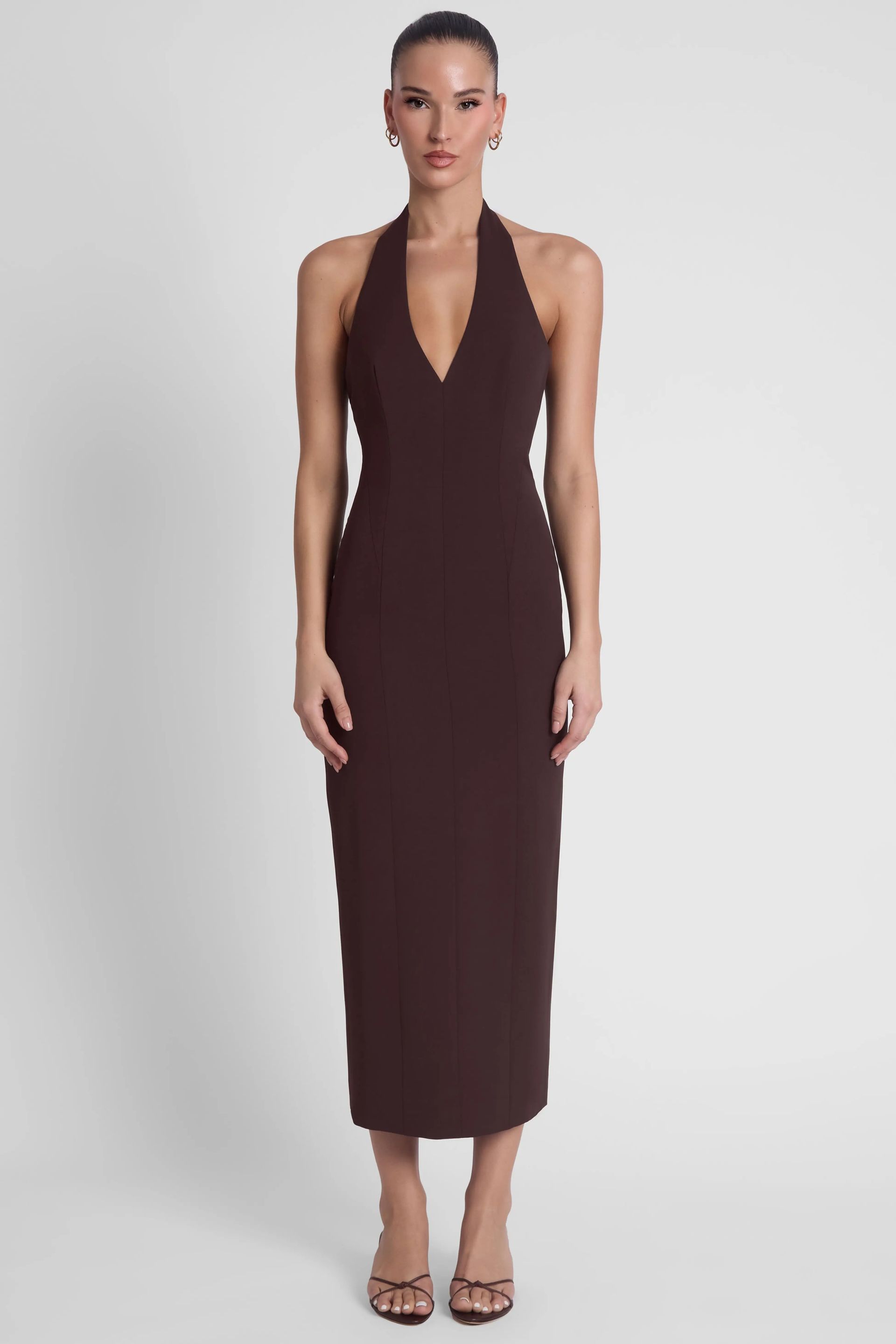 LEAU, Helena Halter Midi Dress