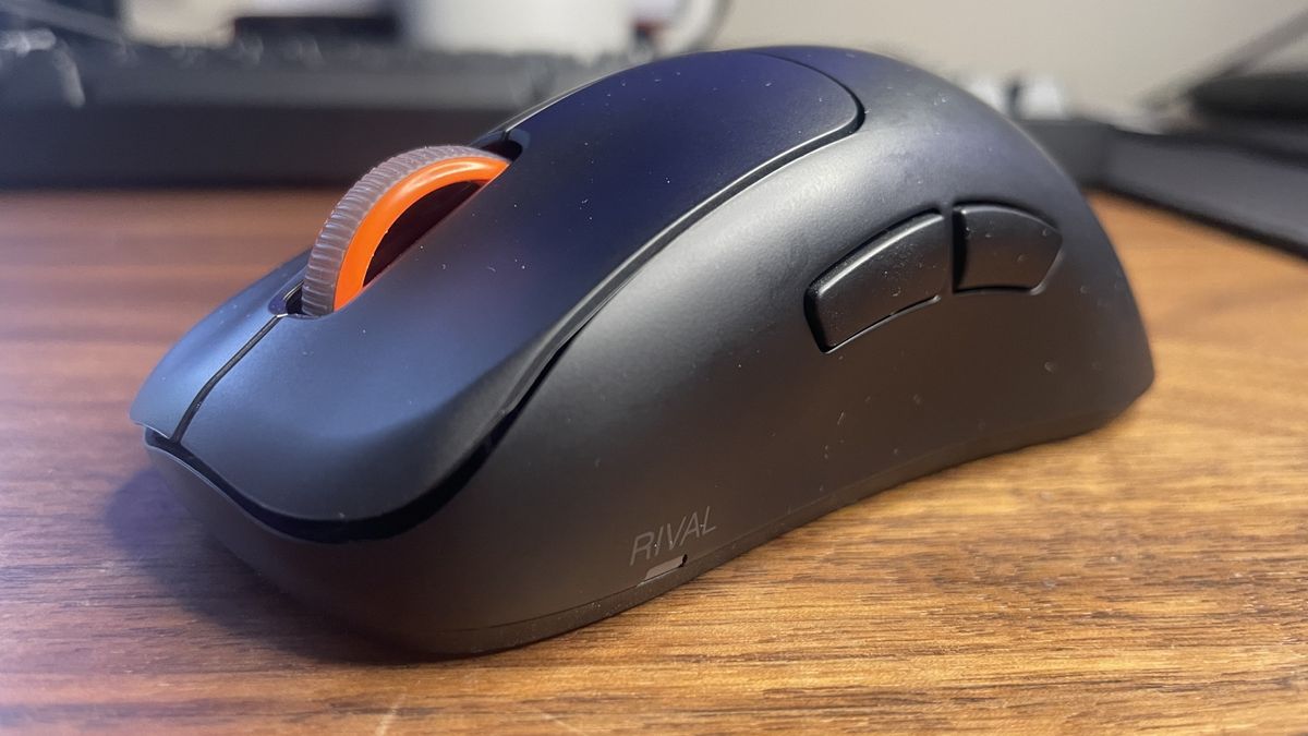 A Steelseries Rival Pro gaming mouse.