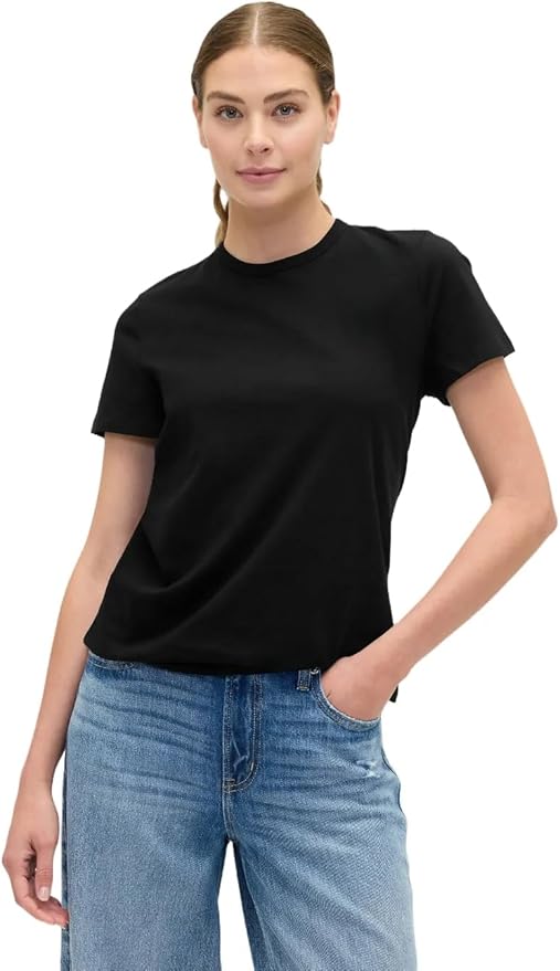 GAP, Gap Womens 2-Pack Crewneck Favorite Tee T-Shirt Black 1 Xxl