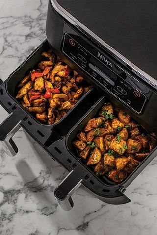 Image of Ninja Foodi Dual Zone Air Fryer with two baskets 