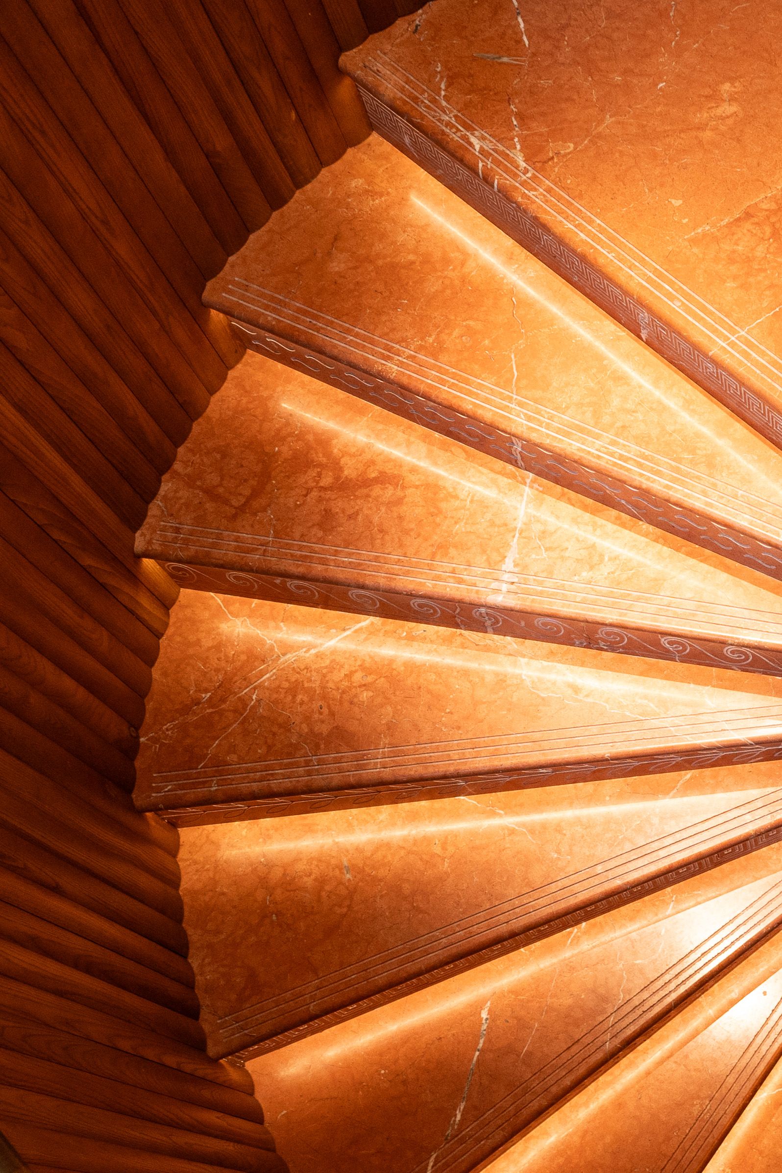 detail of stairs from above