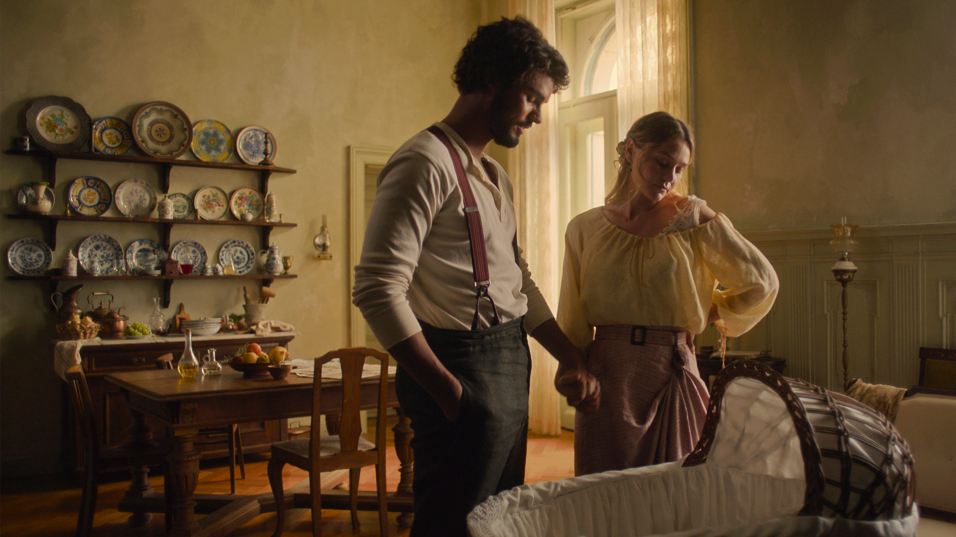 a revolving gif of shots from the apple+ tv series buccaneers