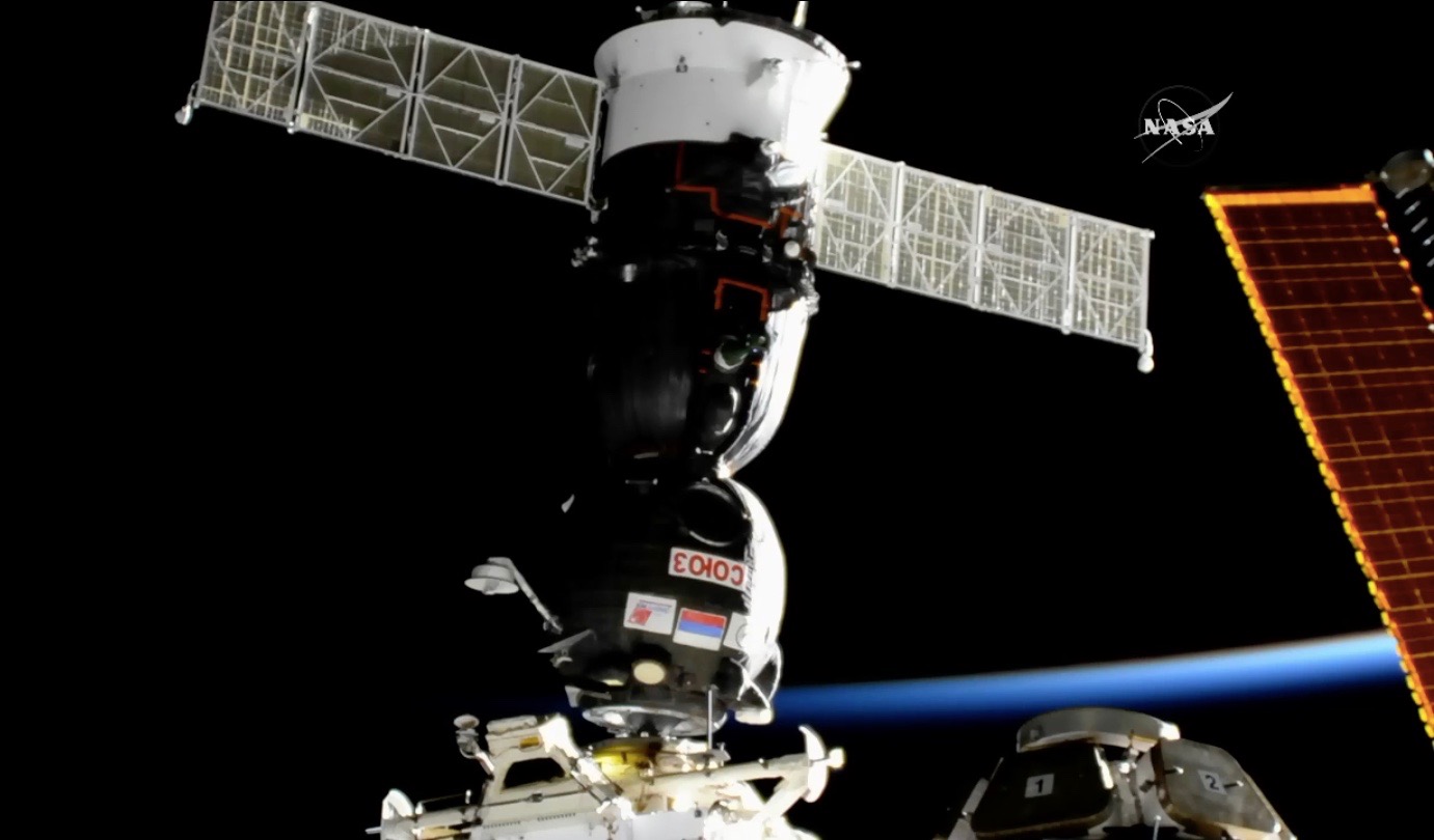 Soyuz Docks with Space Station